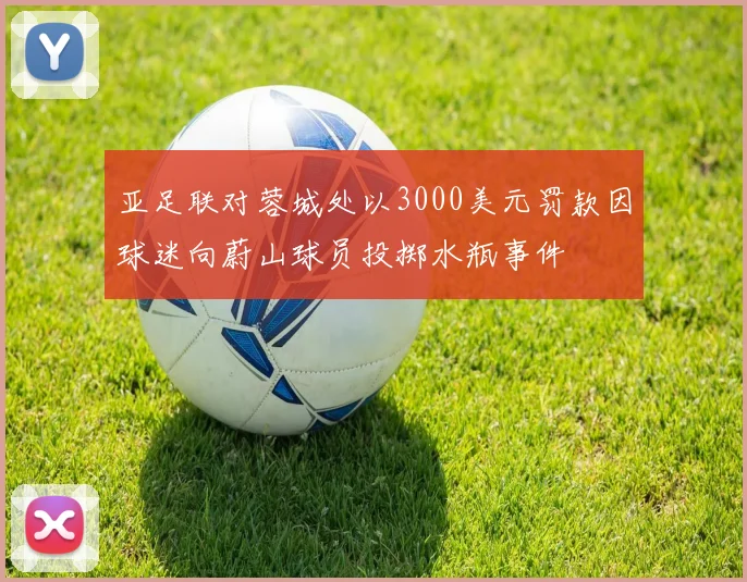 亚足联对蓉城处以3000美元罚款因球迷向蔚山球员投掷水瓶事件